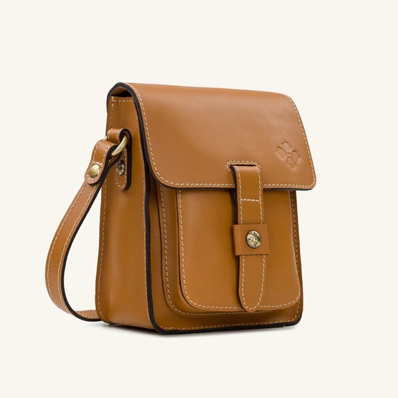 Patricia Nash Lari Crossbody Bag Waxed Leather Tan Crossbody Boho Western NWOT - Picture 3 of 4